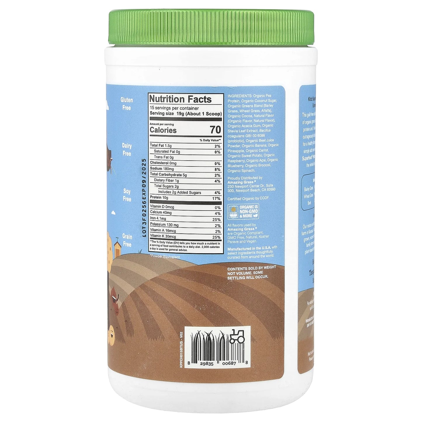 Kidz Protein and Probiotics Shake Mix, Extreme Chocolate, 15 Servings