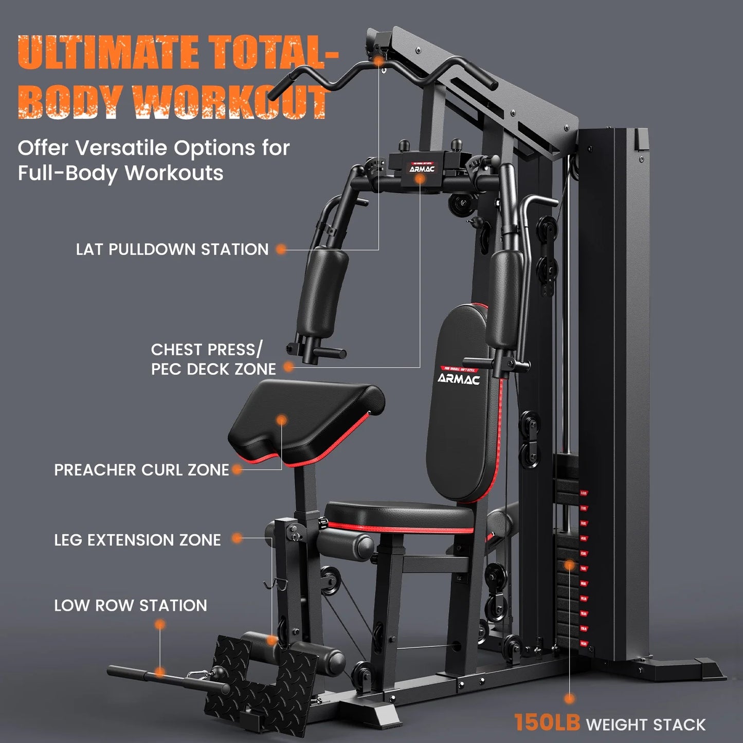 Home Gym Station Multifunctional Full Body Workout Equipment for Home Exercise Fitness