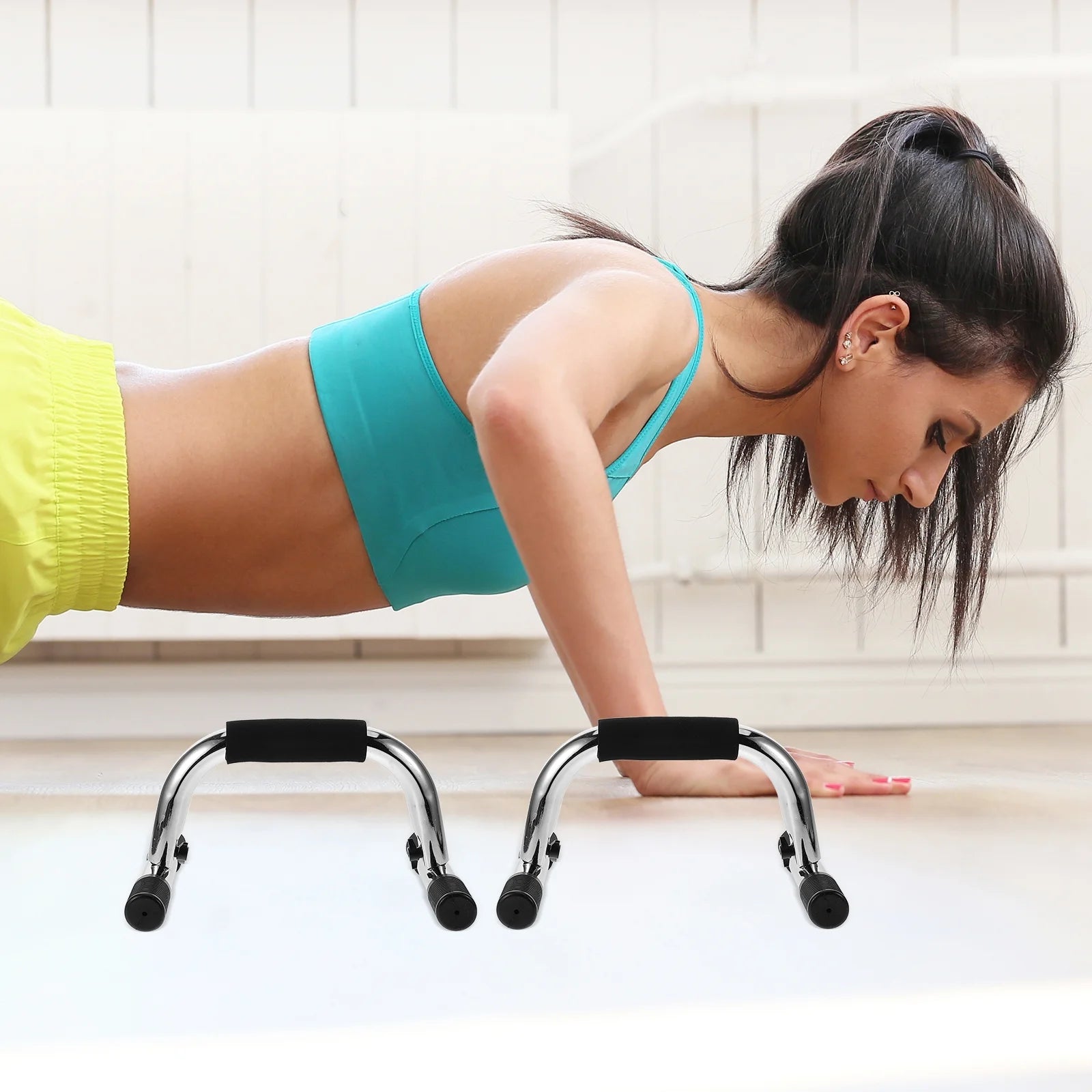 2Pcs Push up Bars Strength Training Workout Stands with Ergonomic Push-Up Bracket Board with Non-Slip Sturdy Structure Portable for Home Fitness Training