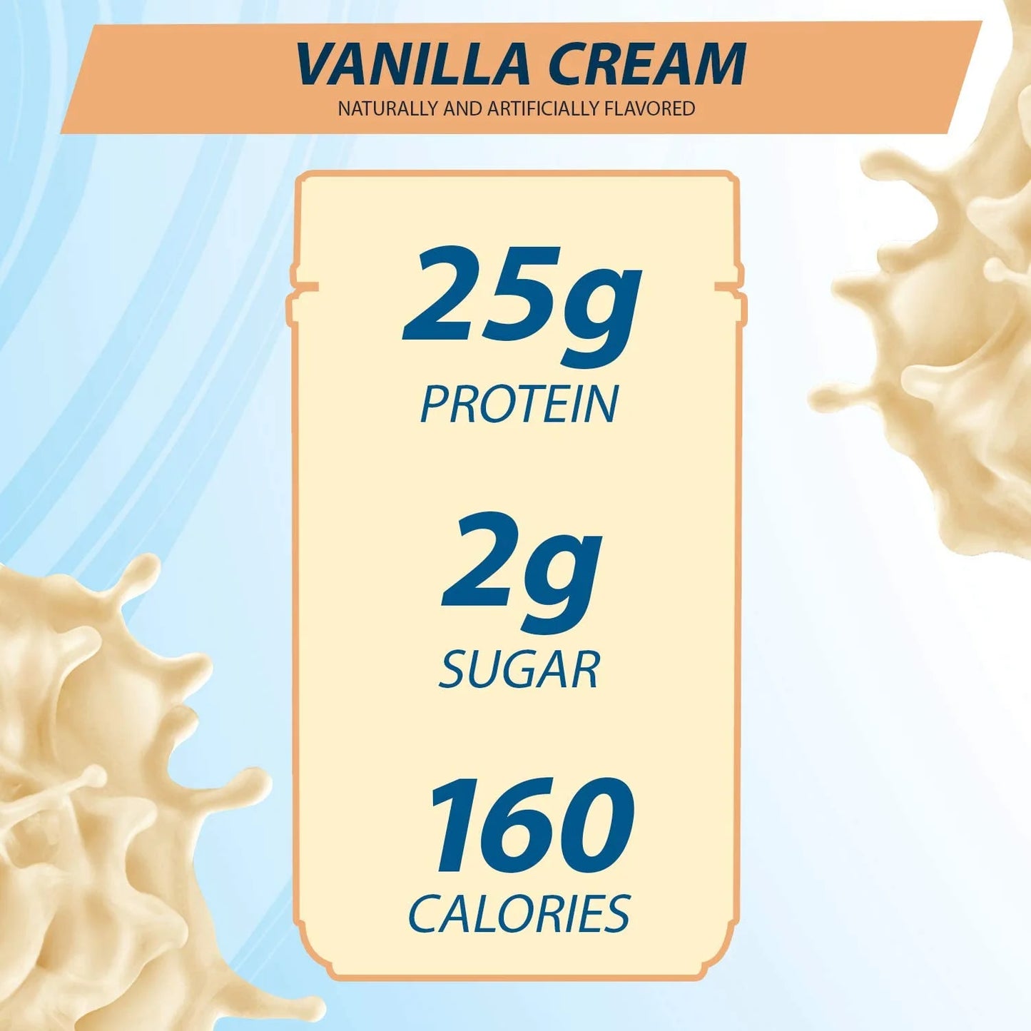 (2 Pack)  100% Whey Protein Powder, Vanilla Cream, 25G Protein, 1 Lb