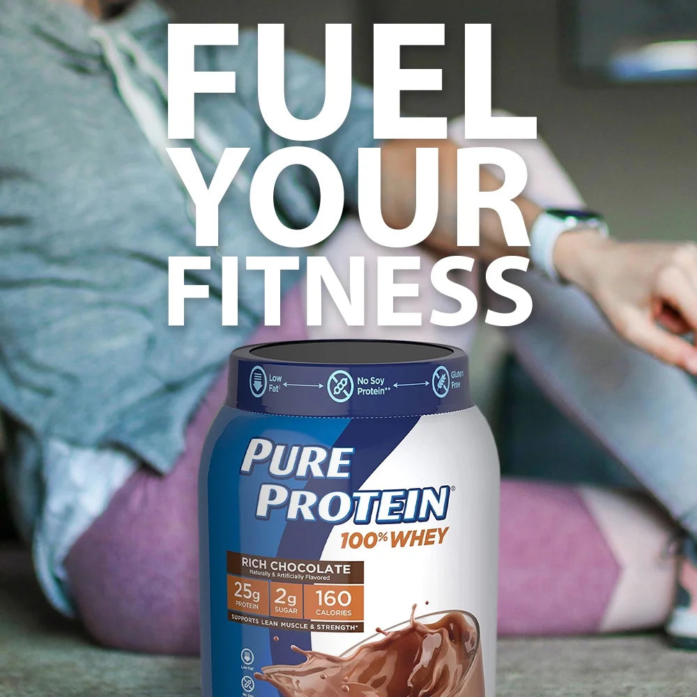 (2 Pack)  100% Whey Protein Powder, Vanilla Cream, 25G Protein, 1 Lb