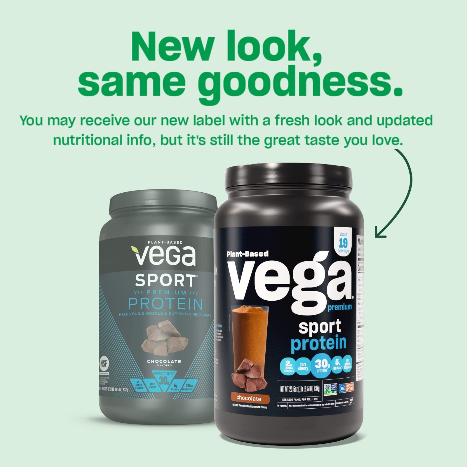 Vega Premium Sport Protein Powder Chocolate 30G Protein 19 Servings Vegan