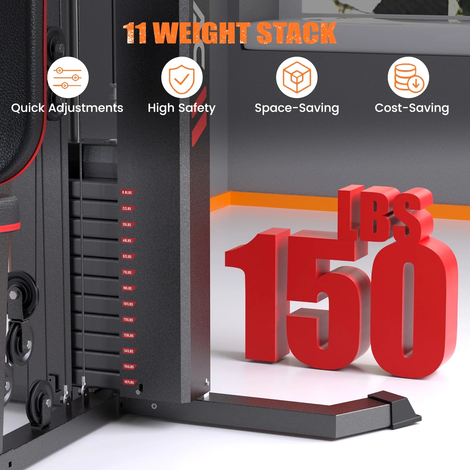 Home Gym Station Multifunctional Full Body Workout Equipment for Home Exercise Fitness