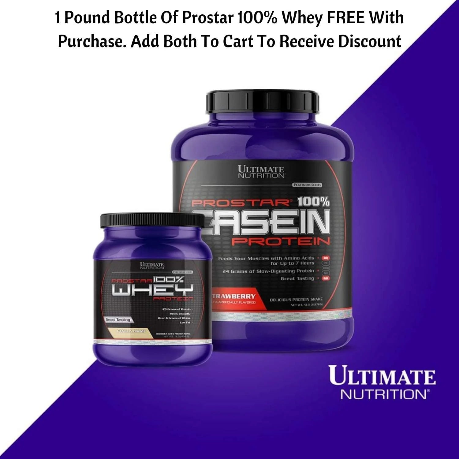 Prostar Micellar and Hydrolyzed Casein Protein Powder - Fat Free Overnight Muscle Growth and Recovery with Bcaas, 2 Pounds, Vanilla