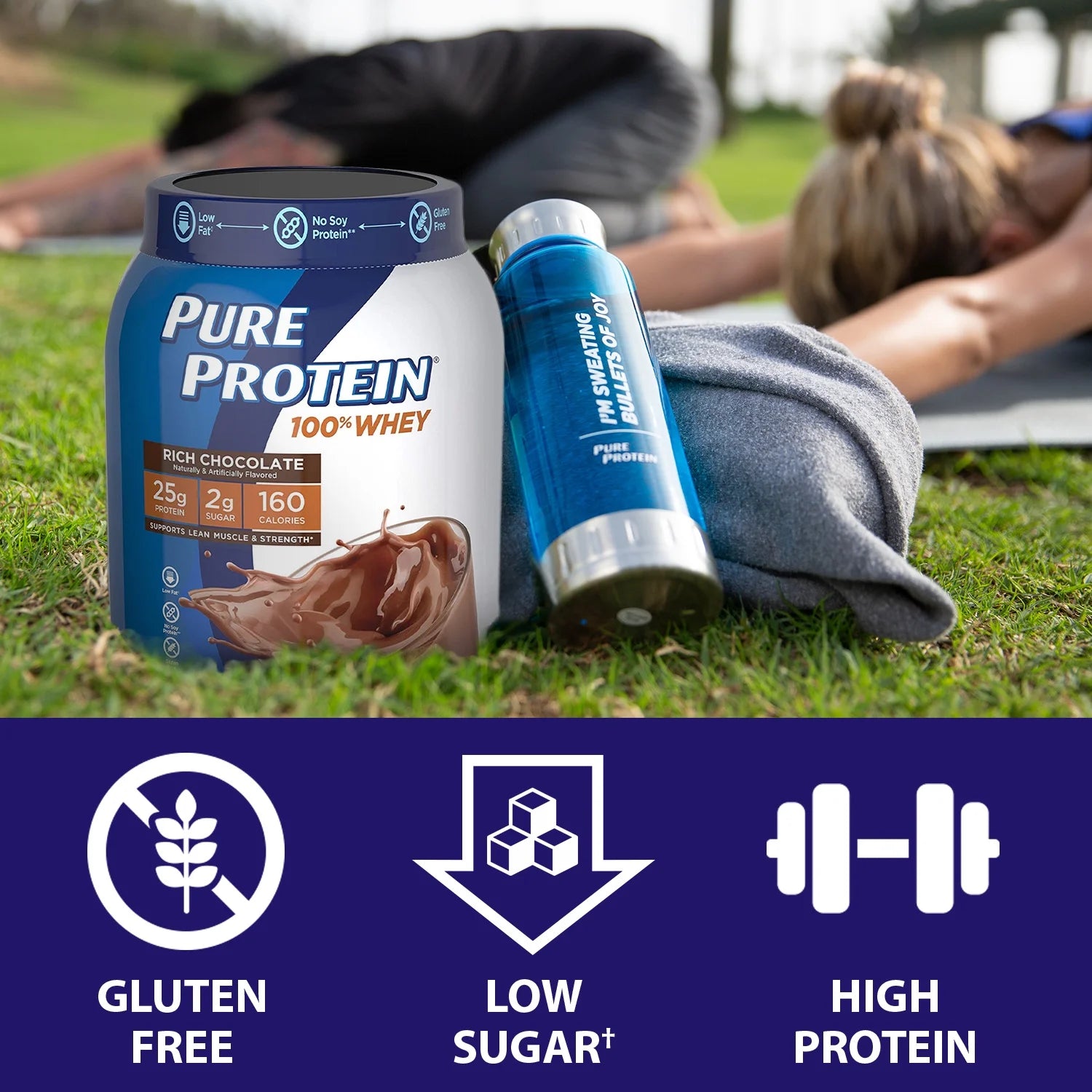 (2 Pack)  100% Whey Protein Powder, Vanilla Cream, 25G Protein, 1 Lb